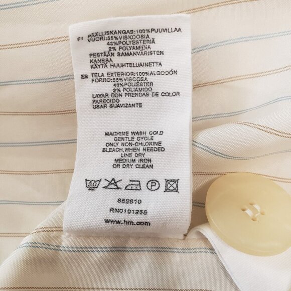 H&M Trench Coat Women's 10 Beige Khaki Cotton Twill Preppy Light Academia EUC - Picture 4 of 16